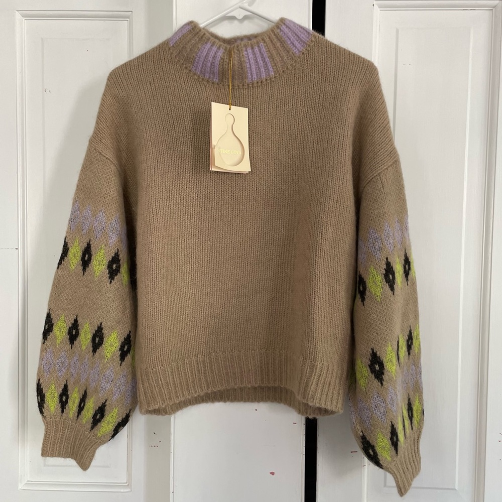 NWT Stine Goya Adonis Fair Isle Knit Sweater size XS